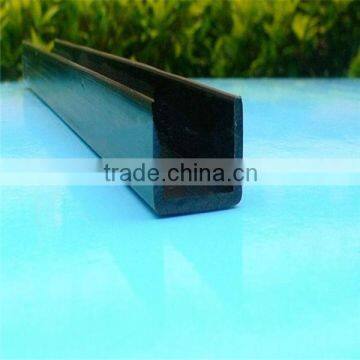 Black Extrusion plastic PVC profile