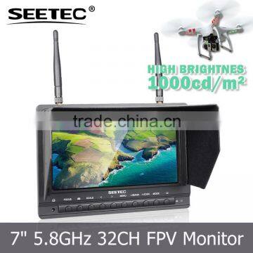 Analog composite video AV input 16:9 screen 7 inch fpv uav drone monitor model helicopter