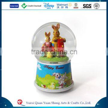 2016 Customized Resin Snow Globe,Wholesale L10*W10*H15.5CM Musical Snow Globe