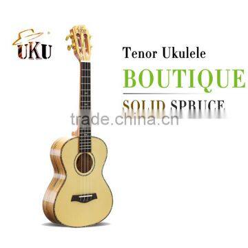 Electric 4 strings 26" Inches Ukulele High quality Solid Spruce Tenor Ukulele+Bag