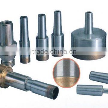 Diamond drill bits for glass