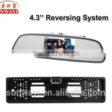 Night vision european license plate frame camera for backup car number rear view camera