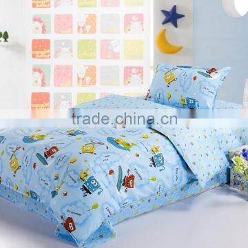 2015 newstyle 100%cotton blue cartoon baby bedding set