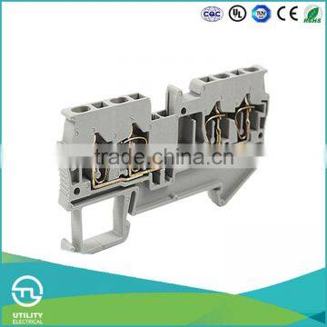 UTL Electrical Four Lead High Quality Cheap Spring Cage Clamp Terminal Block 0.14-2.5mm 500V
