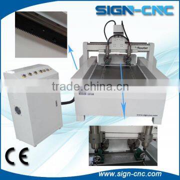 Two Cylinder CNC Router Engraving & Cutting Machine