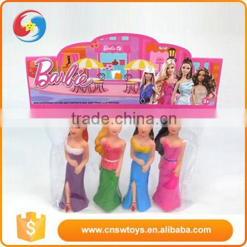 Fashion different country 4pcs beauty doll rubber girls toy