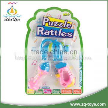 Zhiqin Toys infant learning toy baby wrist rattle baby toy with nice packing