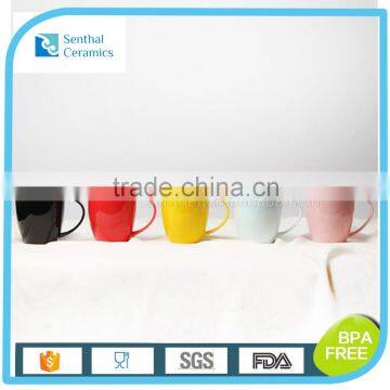 Wholesale customize color glaze porcelain coffee mug milk mug with handle