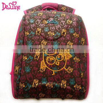 Owl print school bags of latest designs girls school backpack