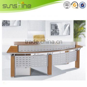 Fashion Tempered Glass Top Reception Desk