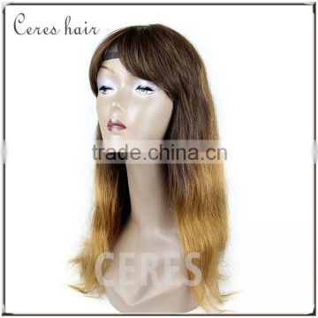 dark roots long blonde hair wig ombre color at wholesale cheap price