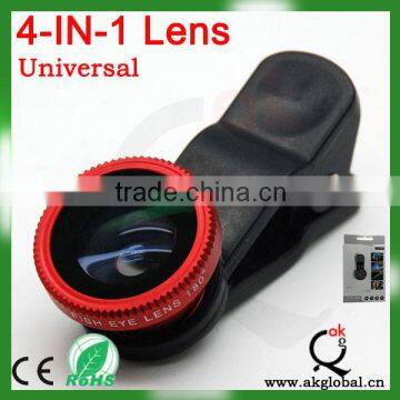 wide angle lens macro lens fisheye lens for iphone 5 5s camera lens 4 in1 lens