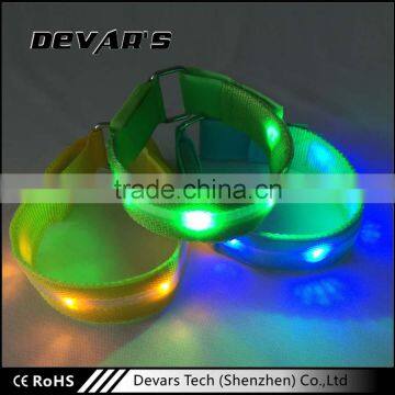Top level specification wholesale fitness logo printed led armband for outdoor sports