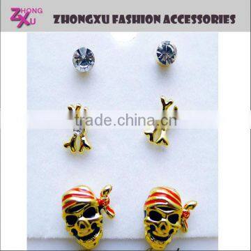 2014 latest ladies fashion and beautiful custom bone and head earrings set