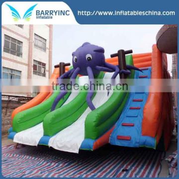 PVC,0.55mm PVC Vinyl Material and Slide Type Octopus Inflatable Pool