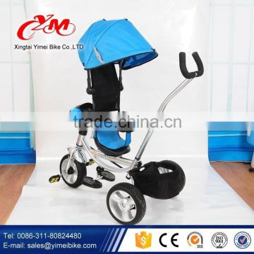 Softtextile Baby Tricycle / China wholesale Push kids tricycle new model / baby stroller tricycle with light and music