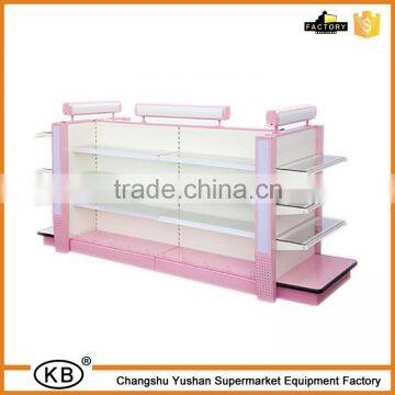 Supermarket Equipment Double Side Glass Cosmetic Simple Glass Shelf