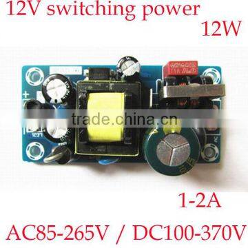 over voltage and current protection circuit board 12V switching power module AC85-265V / DC100V-370V 1A 2A 12W