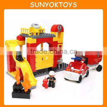 High Quality Educational Blocks ! 69PCS Firehouse Tales Large Building Blocks Toys