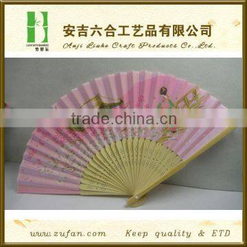 New style promotion cloth bamboo fan wedding favors