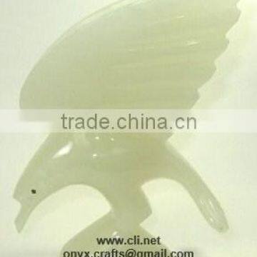 Light Green Onyx Eagle Figurines