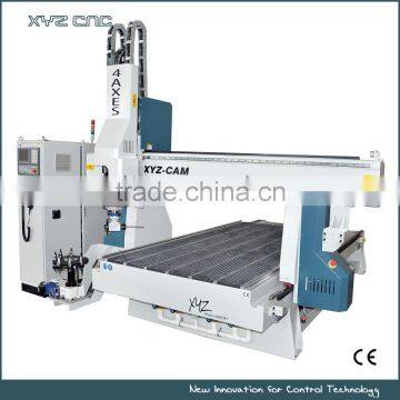 3d Carving 4 Axis CNC Router industry CNC Machining Center ATC High Efficiency XYZ-CAM P4-1325