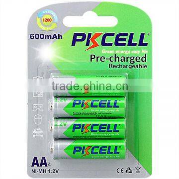 1.2v AAA 600mAh Ni-Mh ready to use rechargeable remote control battery