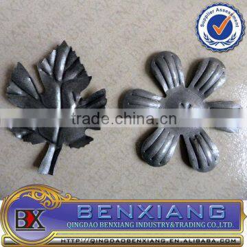 Decorative wrought iron component stamped leaves stamping flower