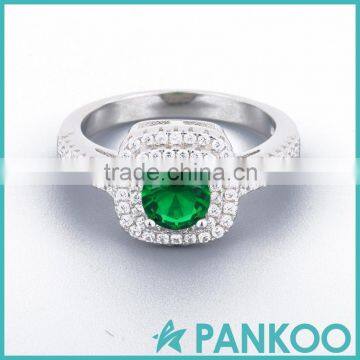 The New Series of Fashion Jewelry Emerald Wedding 925 Sterling Silver Ring