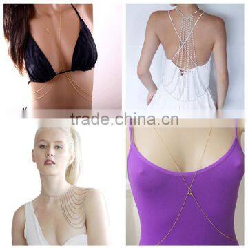 Simple Multilayer Bikini Beach Pearl Body Chain