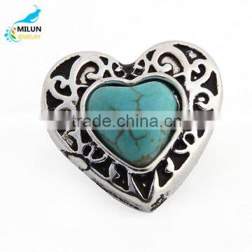 Yiwu 18 mm popular heart-shaped snap button jewelry wholesale