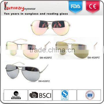 SM-4526PZ Wholesale Sunglasses 2016 Fashion Sunglasses Mirror Lens Aviator Sunglasses