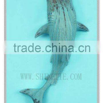 Shark Sea Fish Figurine Statue Whale shark statue wall Decoration Collectible Craft Hand Painted