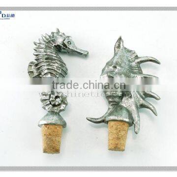 Silver Foil Lighted Seahorse Bottle Stopper/octopus Wine Bottle Stopper With Wooden Cork Make You Own Wine Bottle Stopper photo-5