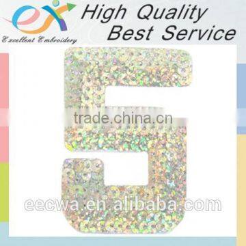 Hot Sale Iron-on Number Sequins Embroidery Patch photo-6