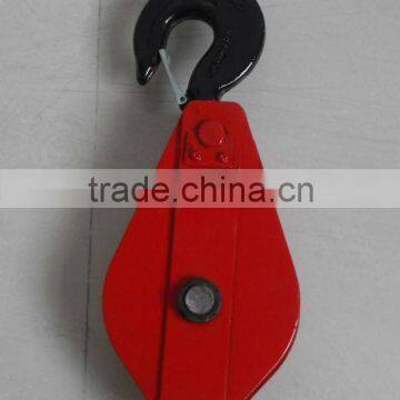 Open single wheel rope pulley blocks