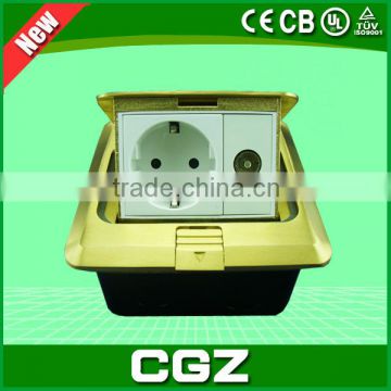 CGZ Brand 2015 new hot sale electrical plug floor socket high quality