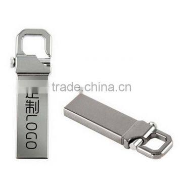 Promotion Gift Metal Hook USB Flash Drive Pendrive Memory Stick mini Pen Drive with custom logo