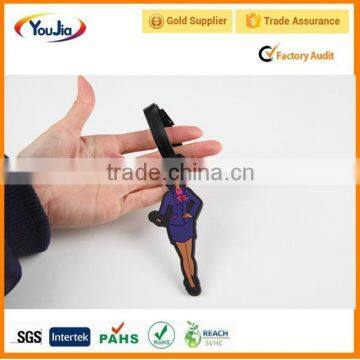 High Quality Customized Garment Labels 3D PVC Rubber Silicon key chain