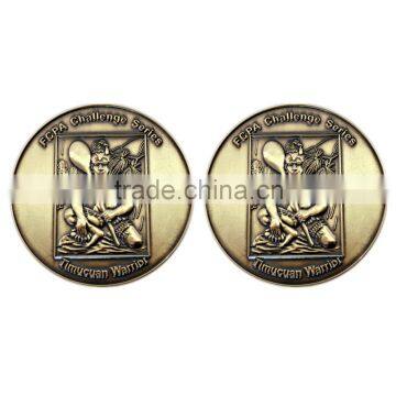 Custom 3D vintage brass coin