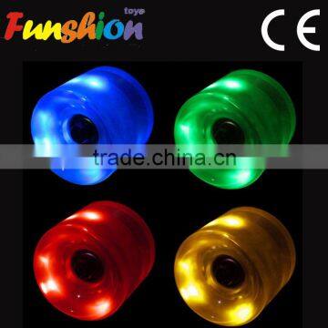 plastic fish design skateboard LED PU wheels 45*60mm with light