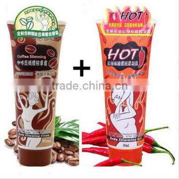 Hot sale 85ml Hot chilli & coffee weight loss body slimming cream