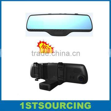 Novelty 140 Degree Wide Angle 2.7 inches Dual Lens Car Rearview mirror Camera DVR