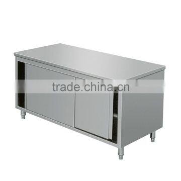 Icegreen Commercial Stainless Steel Work Prep Table with Cabinet & Backsplash