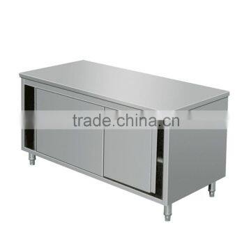 Icegreen Commercial Stainless Steel Work Prep Table With Cabinet & Backsplash