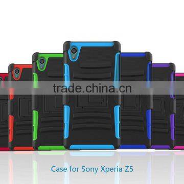 New China Products for Sale 3 in 1 PC Silicone Belt Clip Hard Case for Sony Xperia z5 Back Case Cover China Suppliers photo-2