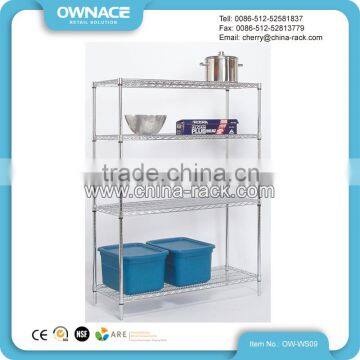 Adjustable Chrome Metal Wire Kitchen Storage Rack