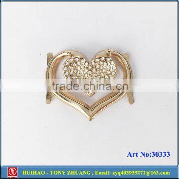 Gold Plating Metal Shoe Buckles With Rhinestones photo-3
