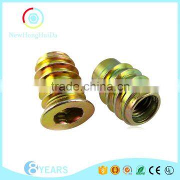 Odm Good Quality Zinc Alloy Colorful Furniture Wood Insert Nut photo-6