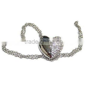 4GB Crystal Heart USB Jewelry Drive,good design usb stick